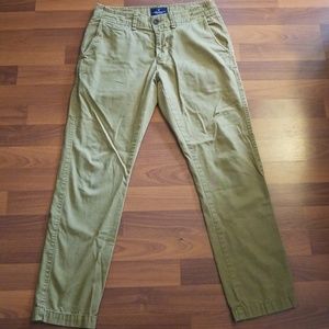 Men's slim straight khakis